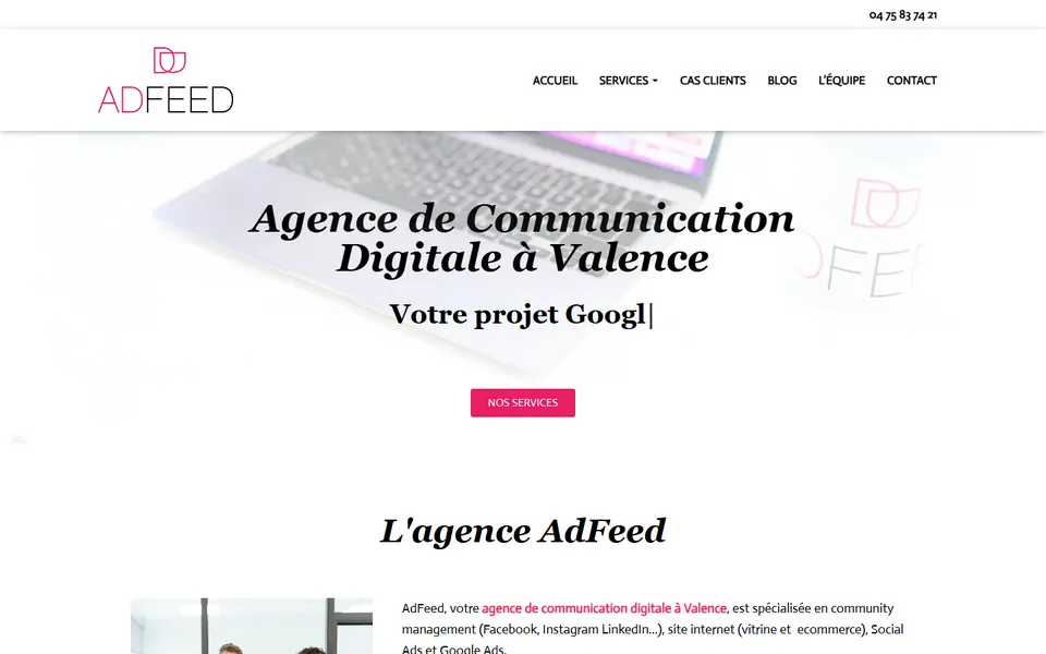 Page d’accueil du site de AdFeed