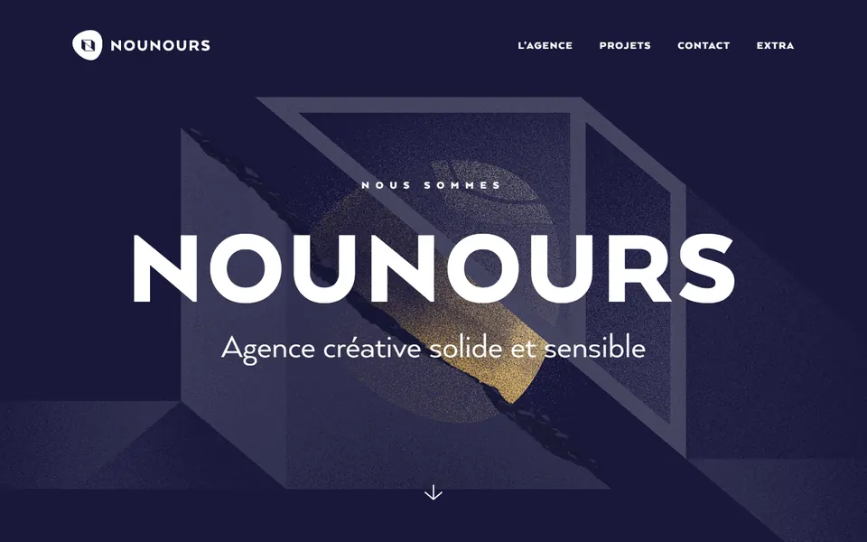 Page d’accueil du site de Agence Nounours