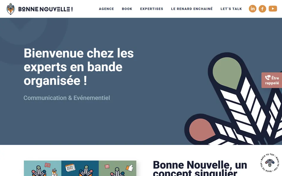 Page d’accueil du site de Bonne Nouvelle