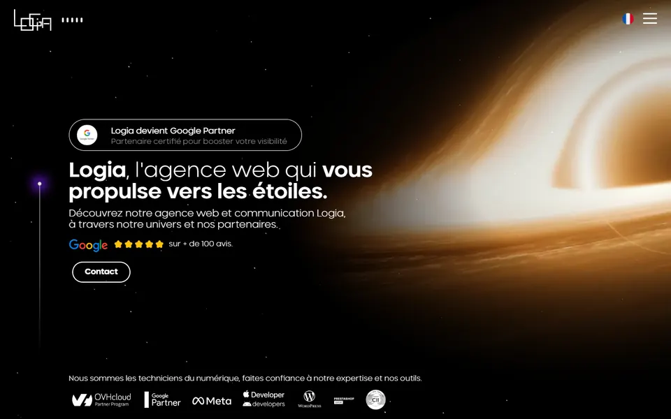 Page d’accueil du site de Logia